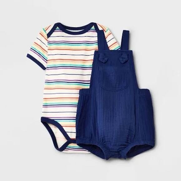 Baby Boys' Cat & Jack Matching Sets Cat & Jack 2 Piece Short Set 6-9 months - Picture 1 of 4
